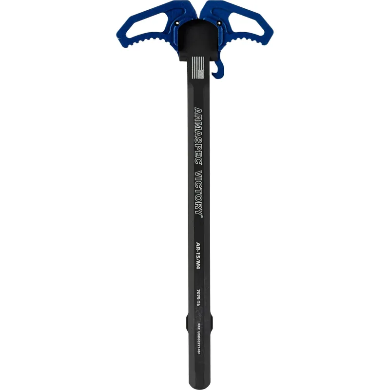Armaspec Victory Ambidextrous AR-15 Charging Handle, Blue, Gas Vents & Extended Latch ARM161-BLUE