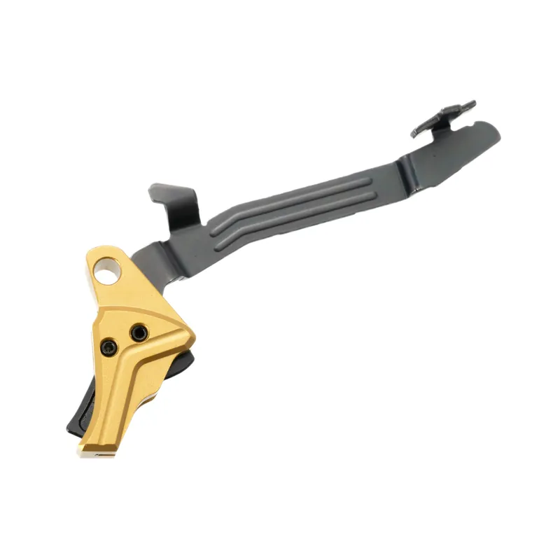 Tyrant CNC Improved Tyrant Trigger System Trigger for Glock 43/43X/48 Gold/Black TD-G43TRIG-GOLD-BLK-BAR