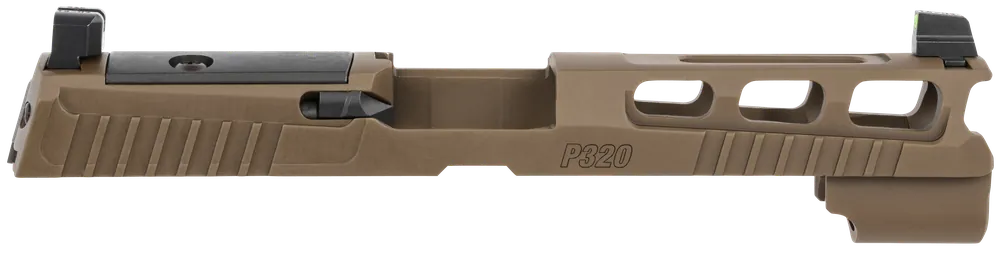 Sig Sauer P320 Pro-Cut Optics Ready Slide Assembly, PVD Coyote Brown, XRAY3 Sights 8900953