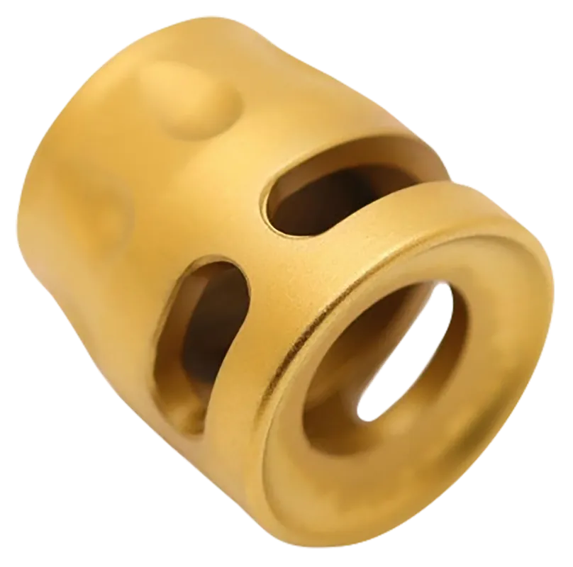 True Precision Inc S-Type Micro Compensator Gold 416R Stainless 1/2x28 for 9mm/380 ACP TPSMICROG