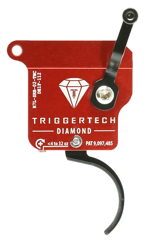 TriggerTech Diamond Single-Stage Curved Trigger for Remington 700 Clone Actions (Left Hand) R7LSRB02TNC