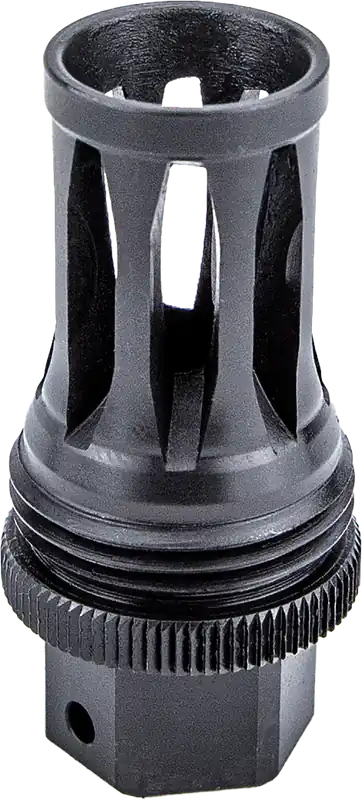 KGM Suppressors Quick Detach Flash Brake, Black Nitride Steel 1/2x28 Threads A-QD-5FB-S-1