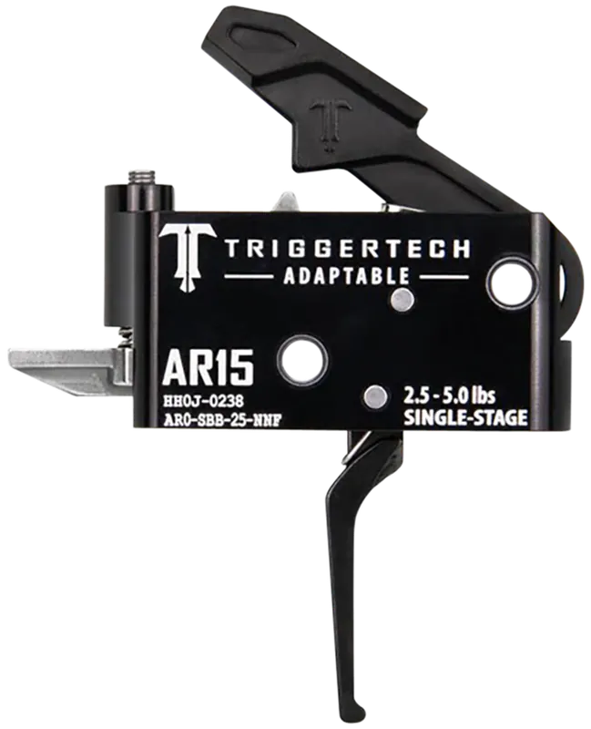 TriggerTech Adaptable AR-15 Flat Single-Stage Drop-In Trigger, 2.5-5.0 lb Adjustable AR0SBB25NNF