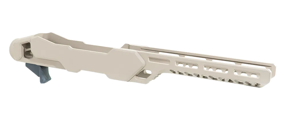 TIMBER CREEK OUTDOOR INC Enforcer Ruger 10/22 Rifle Chassis FDE Aircraft Aluminum ERC1022FDE