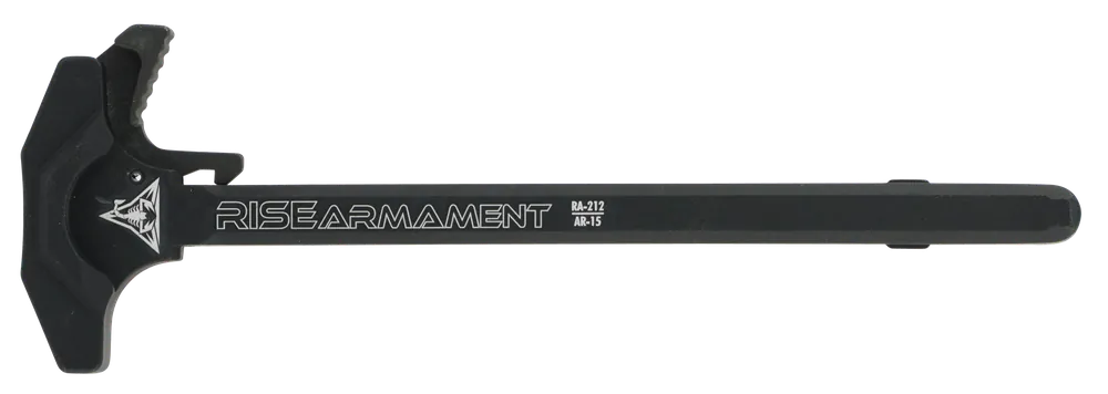 Rise Armament RA-212 Extended Latch AR-15 Charging Handle, 7075-T6 Aluminum, Black RA212