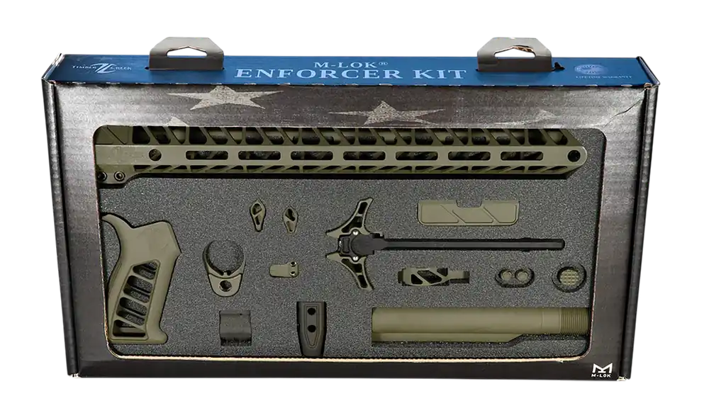 Timber Creek Outdoors Enforcer AR-15 Complete Build Kit, 15in M-LOK Handguard, TCOEKOD