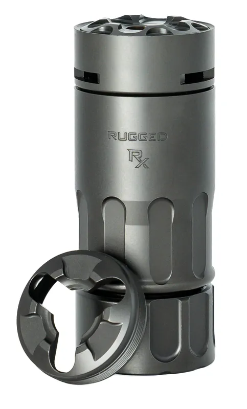 RUGGED SUPPRESSOR RX Blast Diverter & Muzzle Brake w/ Dual Taper Locking System, Black Nitride RX001