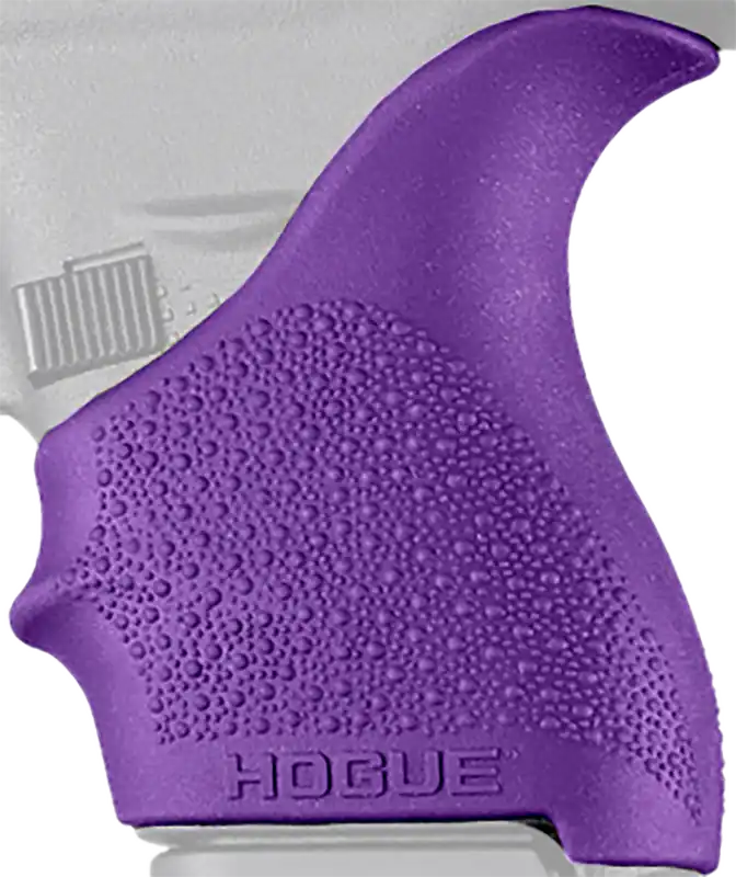 Hogue HandAll Beavertail Grip Sleeve, Textured Purple Rubber for Glock 42/43 - 18206