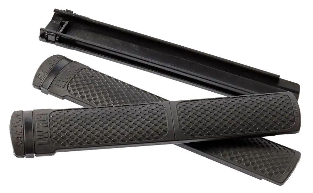 LWRCI RailSkins Picatinny Rail Covers, Black Polymer 6.25in 3-Pack 2000071A01