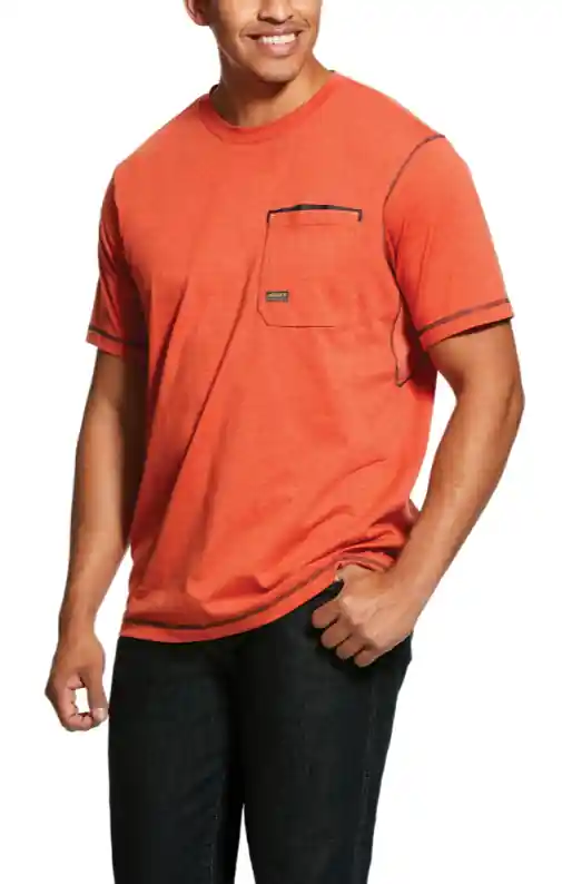 Rebar Workman Short Sleeve Tee Shirt in Volcanic by Ariat