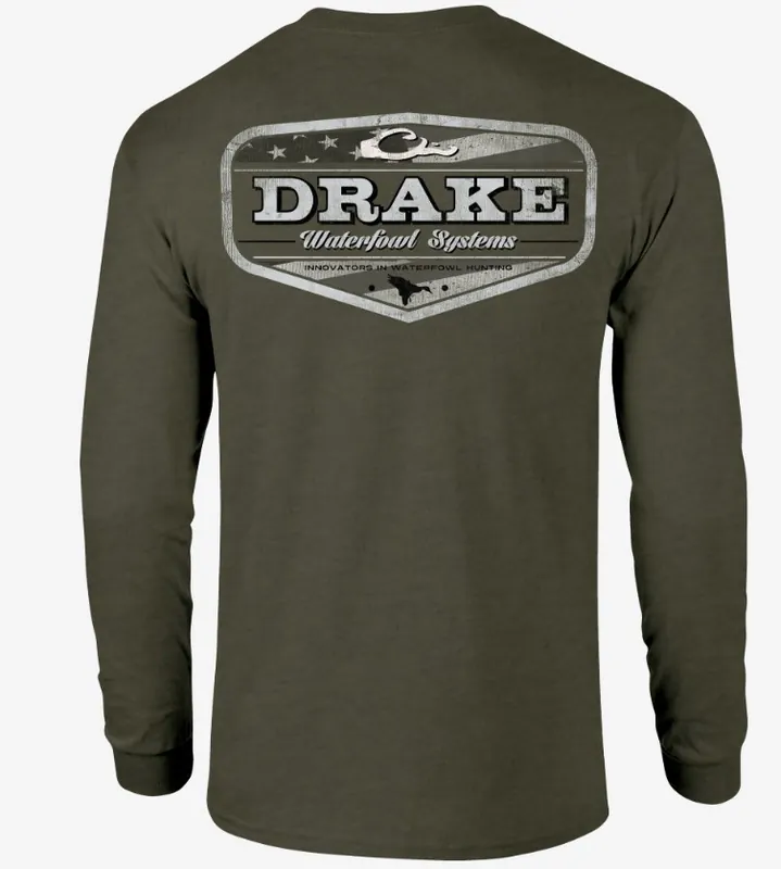 Americana Badge Long Sleeve Tee Shirt by Drake