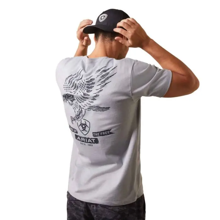 Fighting Eagle Short Sleeve Tee Shirt in Stone by Ariat