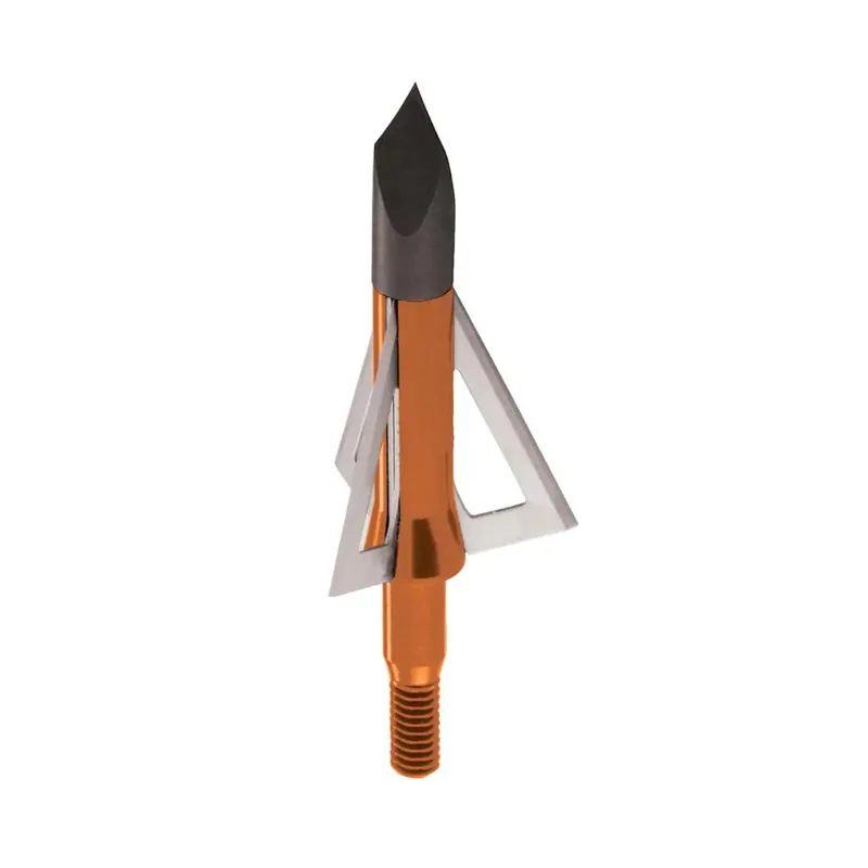 6 Pack 13/16 Inch Cut 100 Grain 3-Blade Fixed Blade Crossbow Broadheads by Muzzy