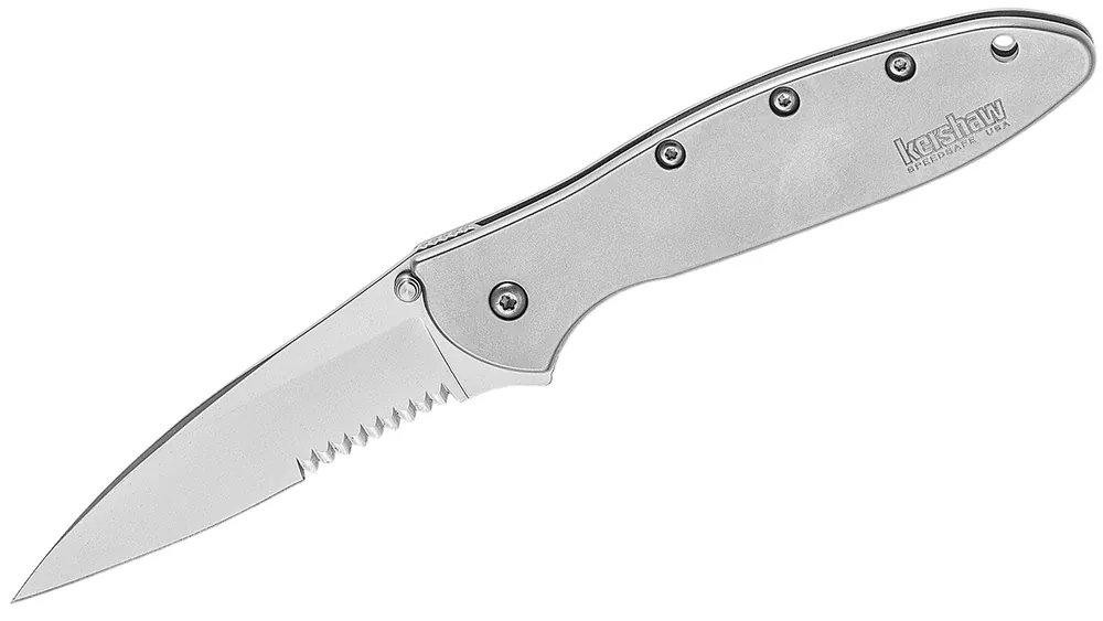3 Inch Blade Ken Onion Leek Serrated Folding Knife by Kershaw