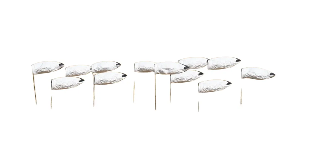 12 Pack GHG Pro Grade Headless Windsock Snow Goose Decoys with Tall Stakes by Avery