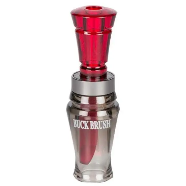 Smoke/Red Translucent Buck Brush 3 Single Reed Poly Duck Call by Buck Gardner