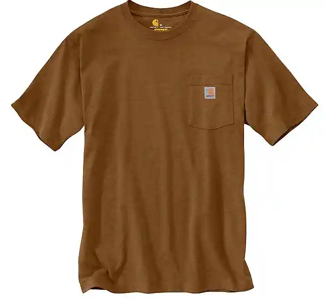 Loose Fit Heavy Weight Carhartt Logo Short Sleeve Pocket Tee Shirt by Carhartt