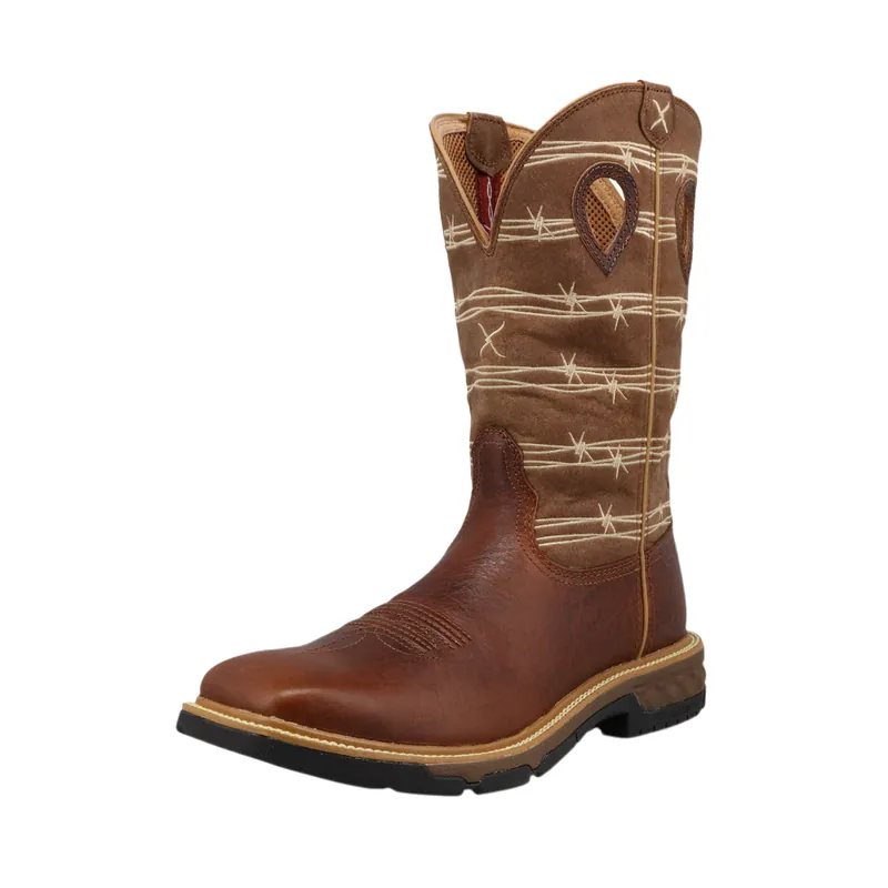 Men‘s 12 Inch Western Leather Work Boots by Twisted X