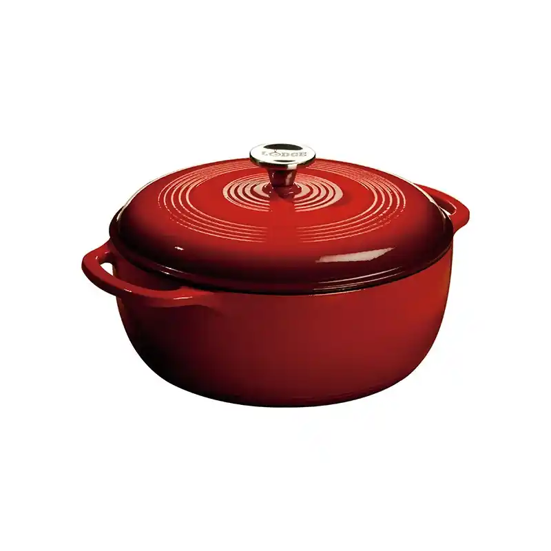 6qt Red Enameled Cast Iron Dutch Oven by Lodge Cast Iron