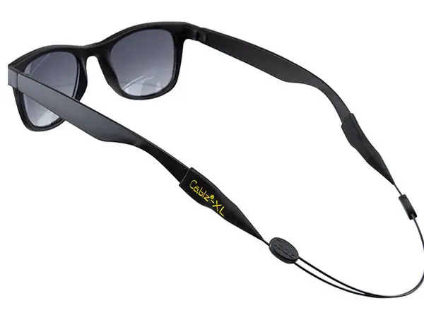 Black 12 Inch XL End Eyewear Retainers by Cablz
