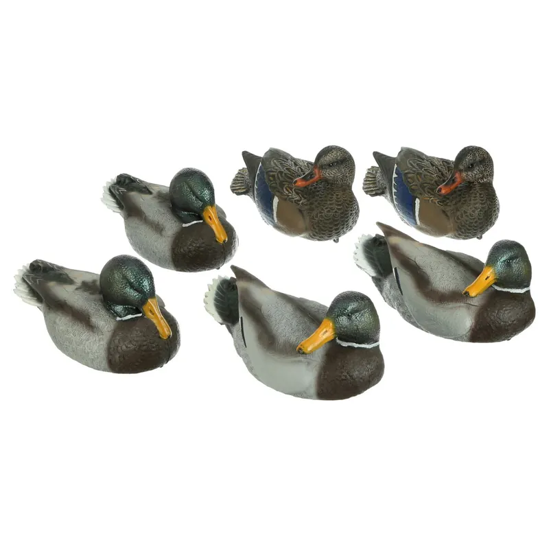 6 Pack Fatal Front Folding Keel Mallard Drake Static Duck Decoys by Mojo Outdoors