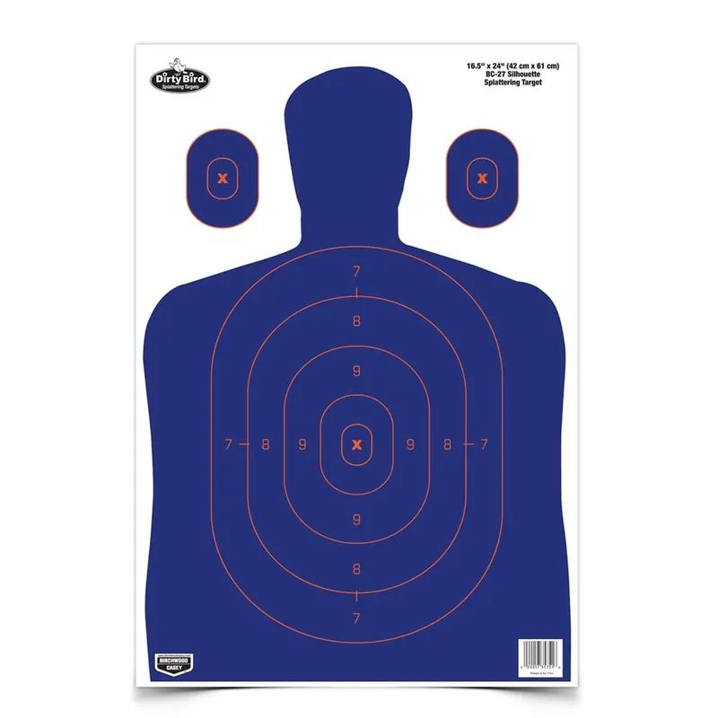 Dirty Bird BC-27 Blue/Orange Silhouette Target - 3 Pack