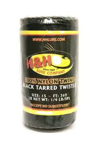  42 1/4 lb Black Tarred Twisted Twine by H&H Lure Company