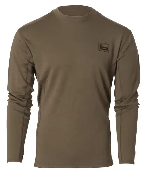 Men‘s Base Merino Wool Crew Long Sleeve Shirt by Banded