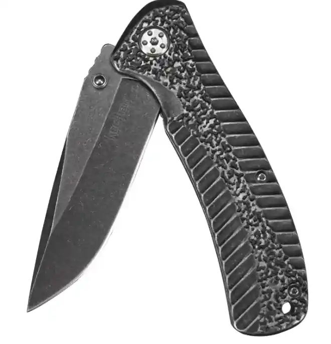 Starter Drop Point Folding Knife in Blackwash by Kershaw