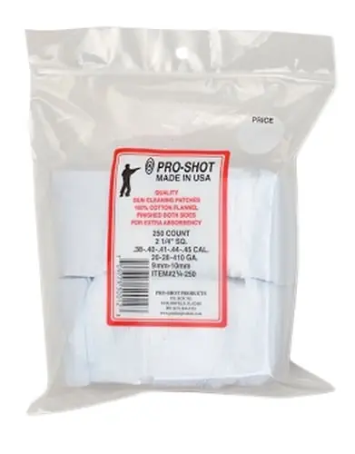 2-1/4" 38 & 45 Caliber Square Patches by Pro Shot