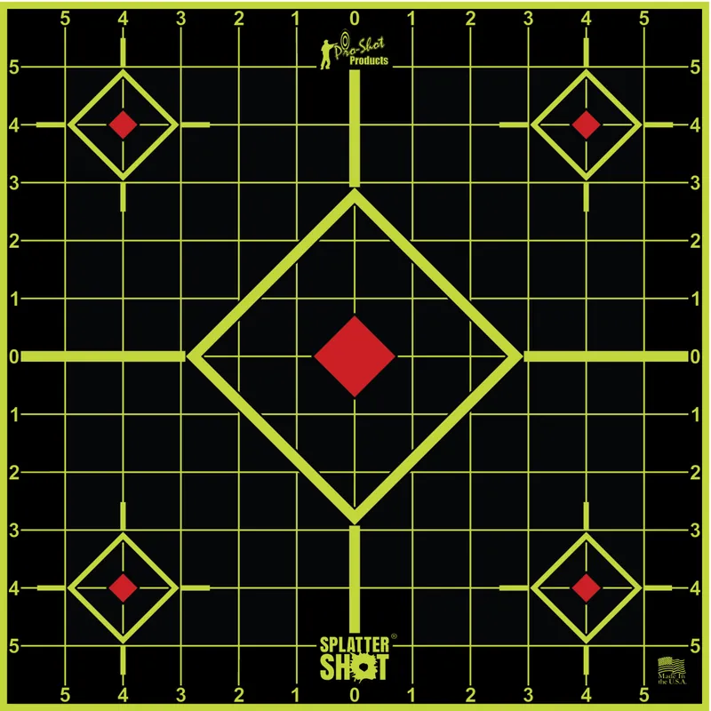 12" Splatter Shot Peel & Stick Green Sight in Target 5 Pack by Pro-Shot