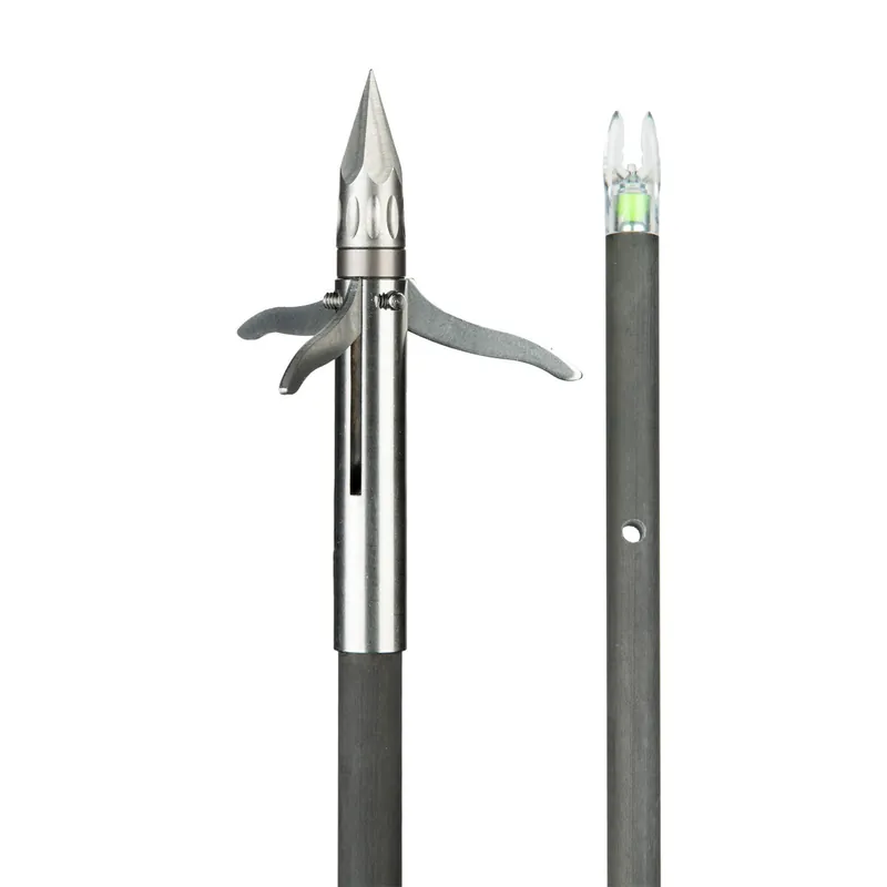 Lighted Carbon Composite Fishing Arrow With Iron Barb 3-Blade by Muzzy
