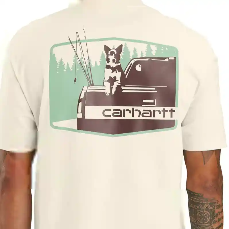 Loose Fit Heavy Weight Dog Graphic Short Sleeve Pocket Tee Shirt by Carhartt