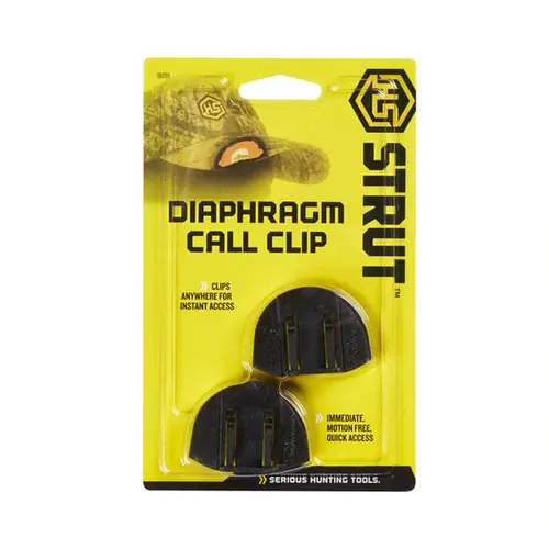 2 Pack Diaphragm Turkey Call Hat Clips by Hunters Specialties