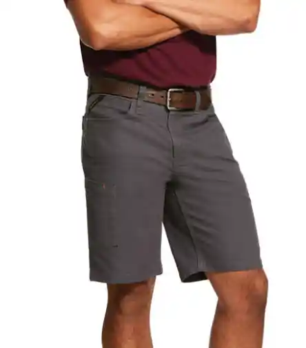 Ariat Mens Rebar Relaxed Dura Short - Rebar Grey