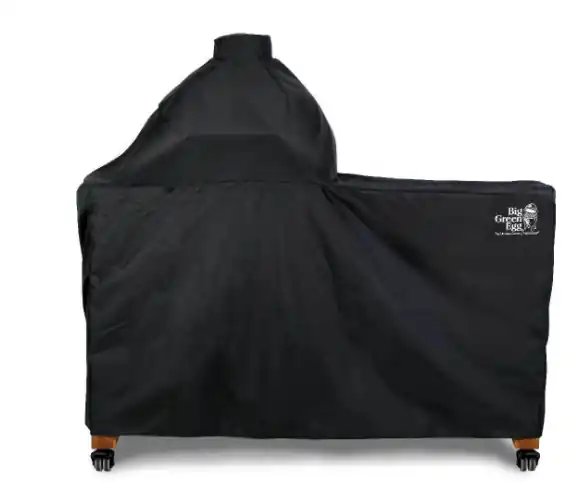 Universal Large Egg in Acacia Table Cover E in Black by Big Green Egg