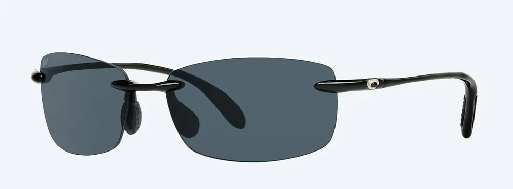 Ballast Shiny Black Sunglasses with Gray Polarized Lenses Polycarbonate by Costa Del Mar