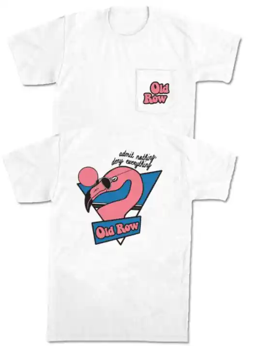 90‘s Flamingo Pocket Tee Shirt by Old Row