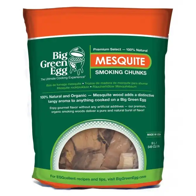 Premium Mesquite Wood Smoking Chunks by Big Green Egg