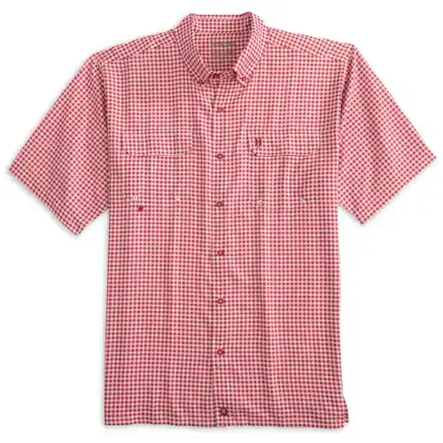 The Beaufort Short Sleeve in Gingham Cardinal by Heybo
