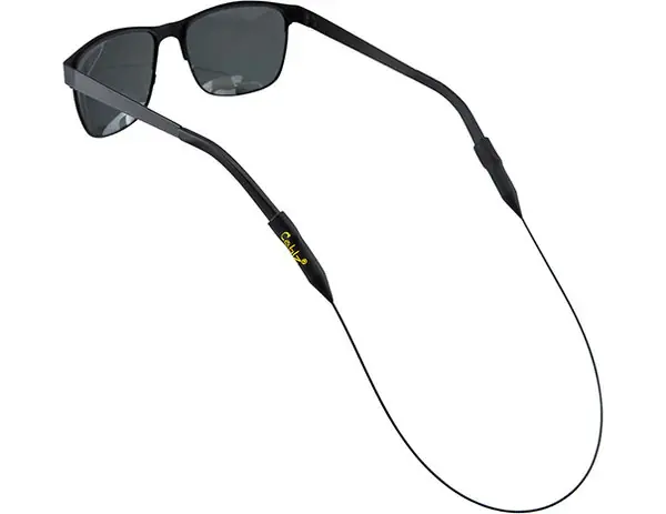 Black 12 Inch Universal End Original Steel Eyewear Retainers by Cablz