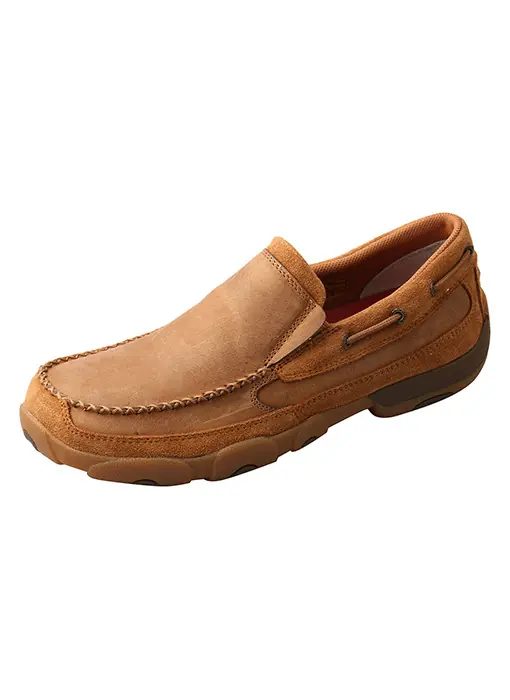 Tan Slip-On Driving Moccasin by Twisted-X