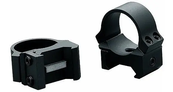 Scope Rings Weaver Style Matte Black in Medium Height with 1 Inch Tube Size by Leupold