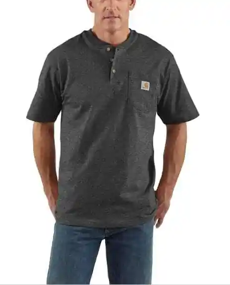 Workwear Short Sleeve Henley Tee Shirt by Carhartt