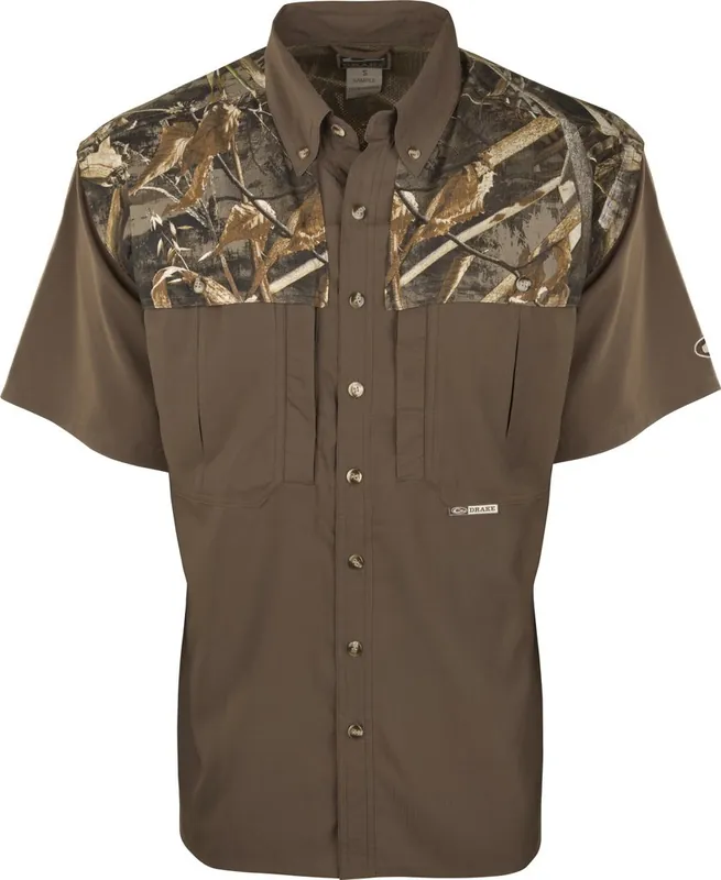 Camo Two-Tone Vent Wingshooters Short Sleeve by Drake