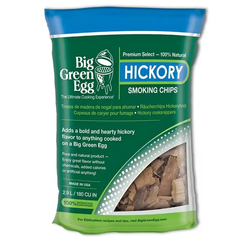 Premium Hickory Wood Smoking Chips by Big Green Egg