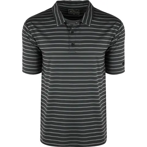 Stretch Stripe Polo Short Sleeve Shirt by Drake