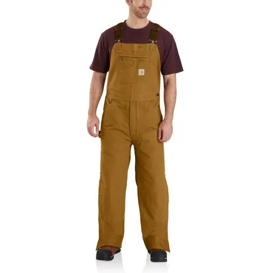 Men‘s Loose Fit Washed Duck Insulated Bib Overalls by Carhartt