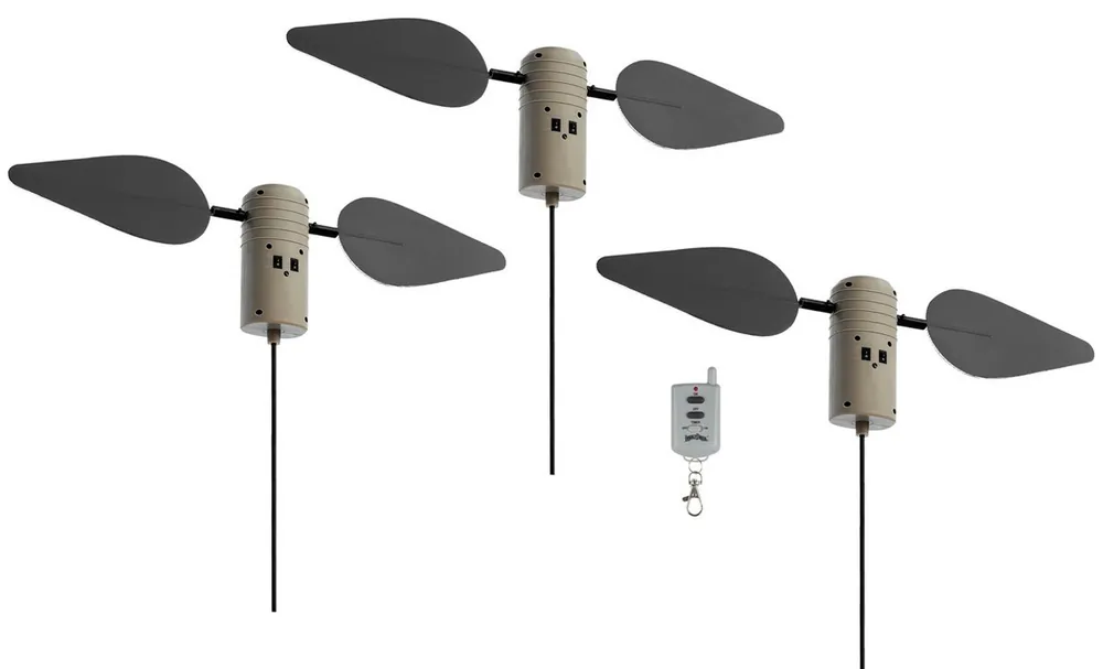 3 Pack Field Flashers Spinning Wing Decoys with Remote by Lucky Duck