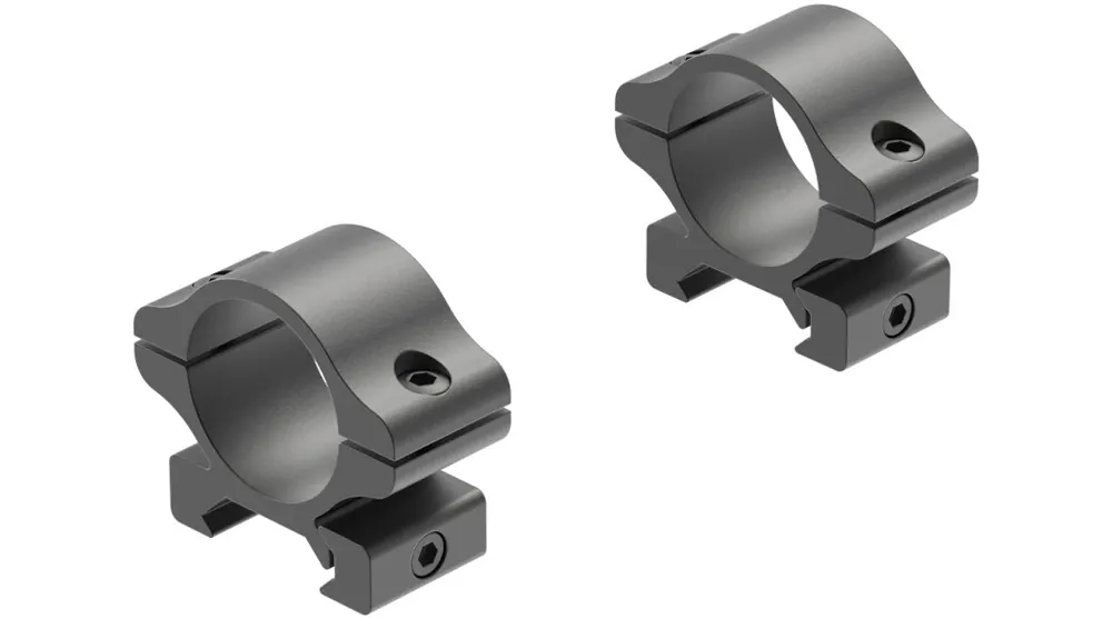 Rifleman Detachable Picatinny Style Scope Rings Matte Black in Low Height with 1 Inch Tube Size by Leupold